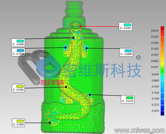 双龙酒瓶测量