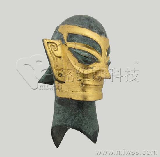 三星堆文物鎏金人面